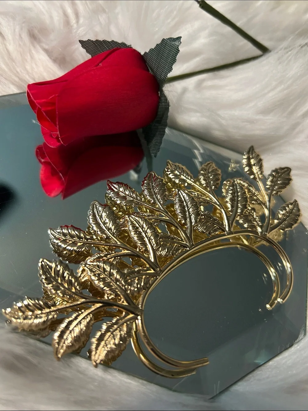 Gold Leaf Tiara Headband - Women Accessories